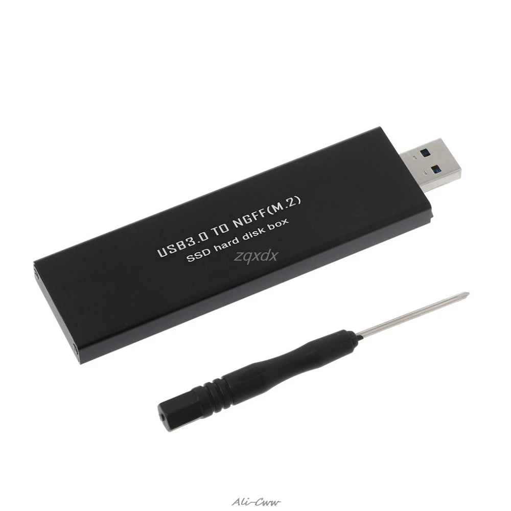 

USB3.0 to SATA Based 2280 M.2 SATA SSD Portable Enclosure Storage Box Black