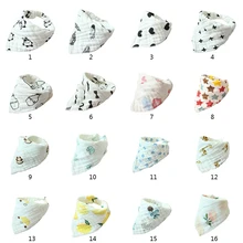 Муслин детские нагрудники для мальчиков и девочек, детская одежда, принт с животными, нагрудник, повязки на грудь для детей, шарф для девочек, для мальчиков Аксессуары для малышей