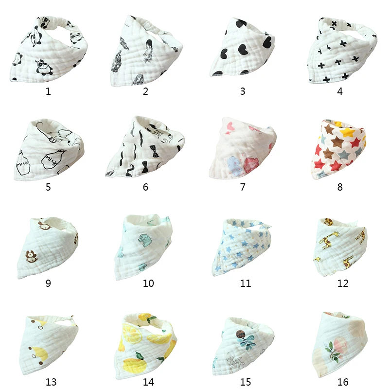 Нагрудники из муслина для мальчиков и девочек детские нагрудники с принтом