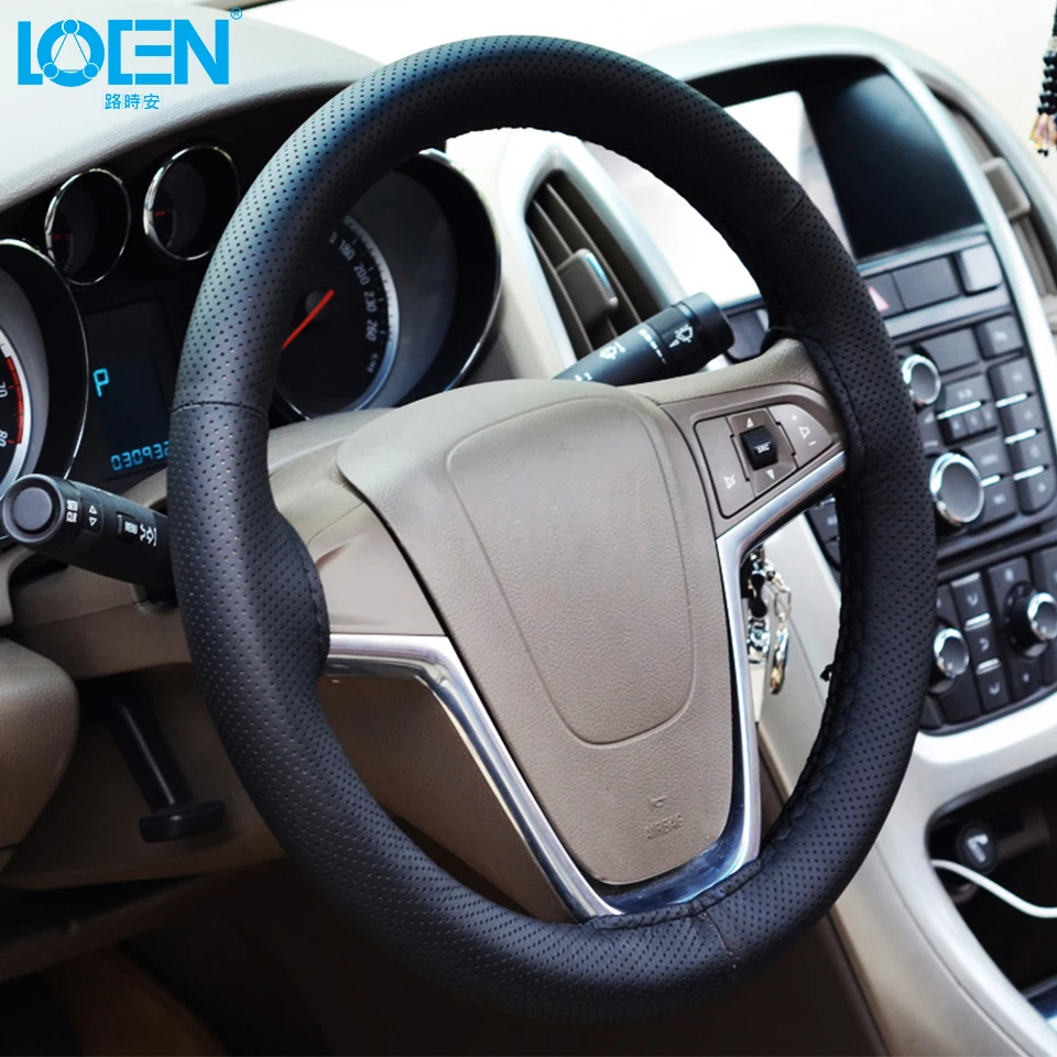 LOEN 1 шт. кожаный чехол для руля автомобиля Прошито вручную 38 см BMW Toyota Hyundai Chevrolet Ford