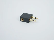 Gold plated 3 5mm Jack 2 Male Dual Mono To 1 Stereo Female F Headphone Audio Adapter Airplane Travel On Plane Airline Converter