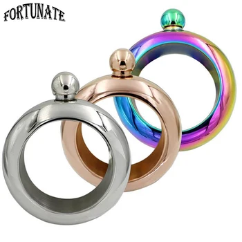 

Hot 3 Colours 3.5oz Bangle Bracelet Hip Flask High Quality Stainless Steel Whiskey Drinkware Alcohol Flask Metal Liquor Bottle