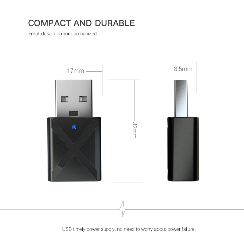 2-в-1 bluetooth адаптер беспроводной usb-адаптер Bluetooth музыкальный звуковой приемник подходит для компьютерная bluetooth-гарнитура смартфон