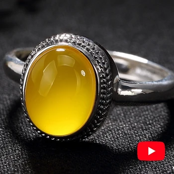 

Gemstone NOT FAKE Israel S925 Fine Antique shop Ring Sterling Silver handicraft lord noble Natural Artisan Baltic Natural amber