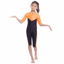 Цельнокроеное бикини для девочек; Модный цветной блок; лоскутный мусульманский купальный костюм; пляжная одежда; исламские купальные костюмы; VKYY1027