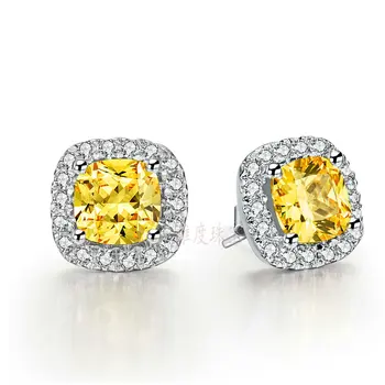 

Lovely 2CT/piece luxury Simulate diamond earrings for women wedding engagement earrings wholesale jewelry