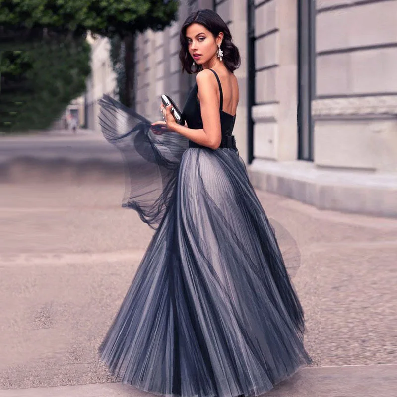

New Summer 2018 Vestidos Robe De Soiree New Arrival Amazing Princess Mesh Maxi SleevelessDresses Party Sleeveless Vintage Dress