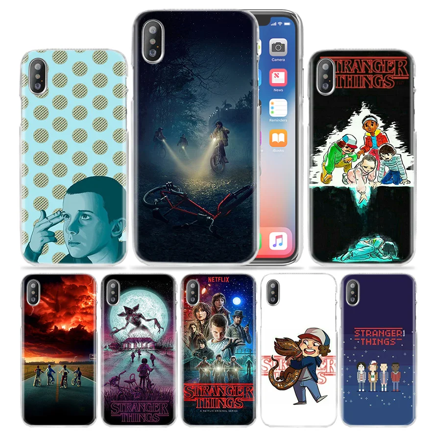 

Case for iPhone XS Max XR X 10 7 7S 8 6 6S Plus 5S SE 5 4S 4 5C Clear Hard PC Fundas Capa Coque Phone Cover Stranger Things Flim