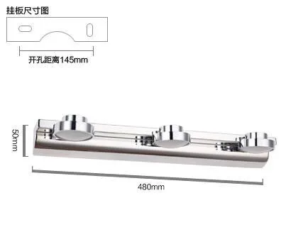 3 глав 3 Вт SMD 5730 Ванная комната LED бра объектив ковчег свет Водонепроницаемый лампы составляют понижен зеркало освещение