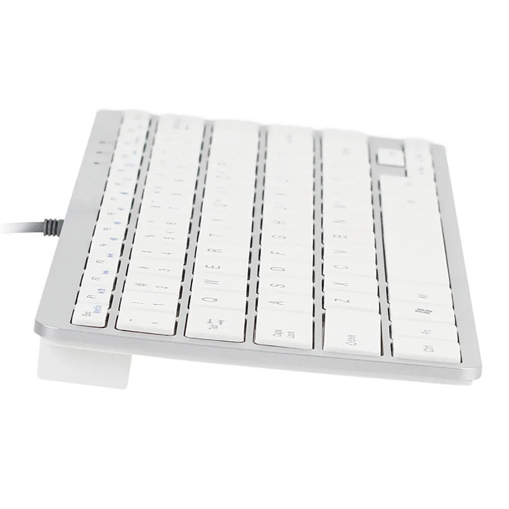 Koop Chyi Ultra Slanke 78 Toetsen Schaar USB2.0 Bedraad Toetsenbord 78 Key Ultra Dunne Toetsenbord Usb Kabel Mini Stille toetsenbord Voor Laptop Desktop