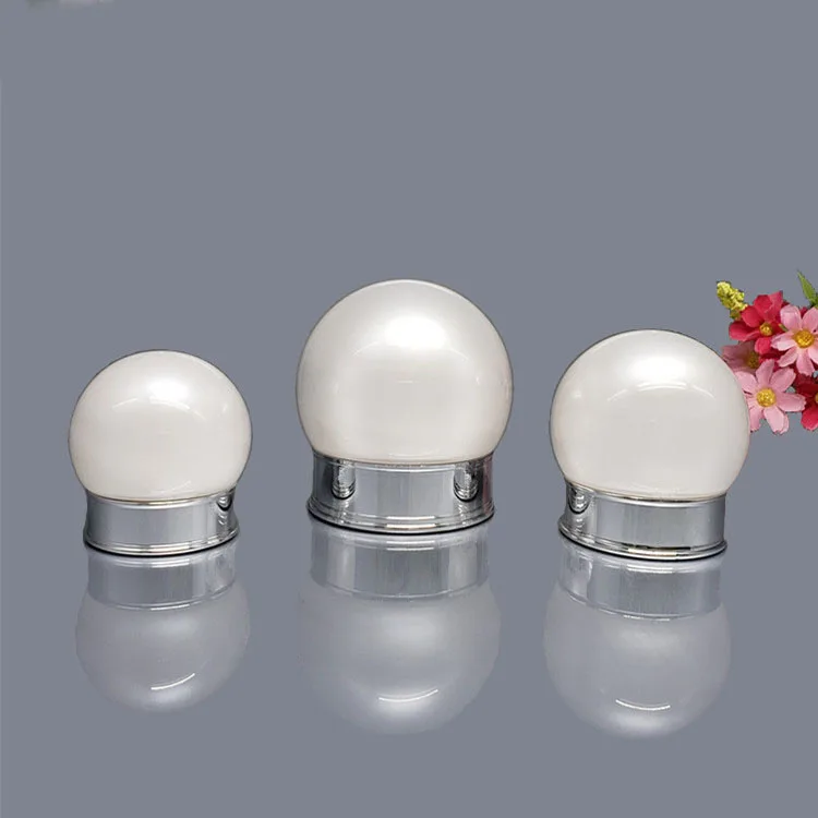 Round Ball Empty Bottle Set White Cream Jar 5g 15g 30g 50g Cosmetic Containers Bottle Skin Care Products Packing  Sample Bottle  (15)