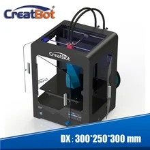Free shipping! DX Dual Extruder 3d printer Build Size 300*250*300 mm CreatBot+2KG filament PLA/ABS+2 tapes+4 brass nozzle