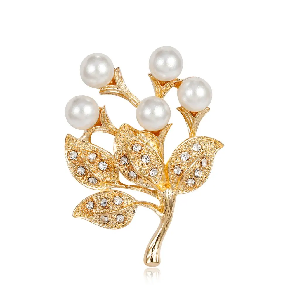 

Aa089 Fashionable Women Pearl Brooch Pins Elegant Ladies Daily Wear Brooches For Women Dress Accessories Jewelry Flower