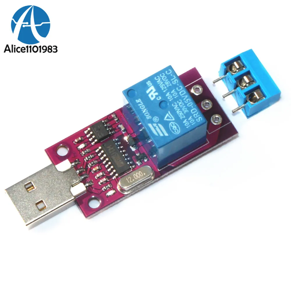 CH340 USB Intelligent Control Switch One Channel Delay Relay Module ...