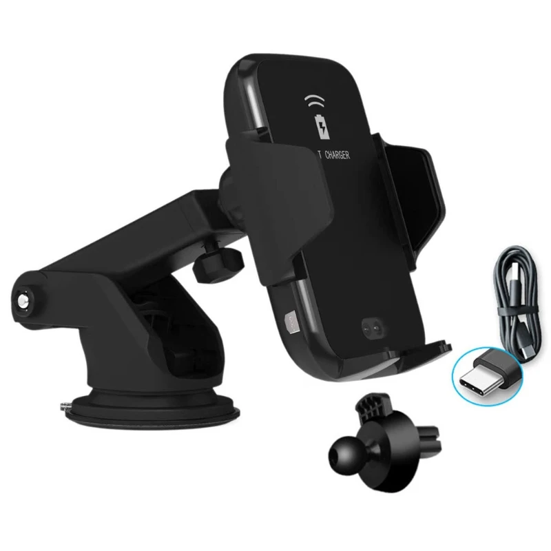 

Car IR Automatic Qi Wireless Fast Charger Holder For iPhone X 8 Samsung S9 S8 S7