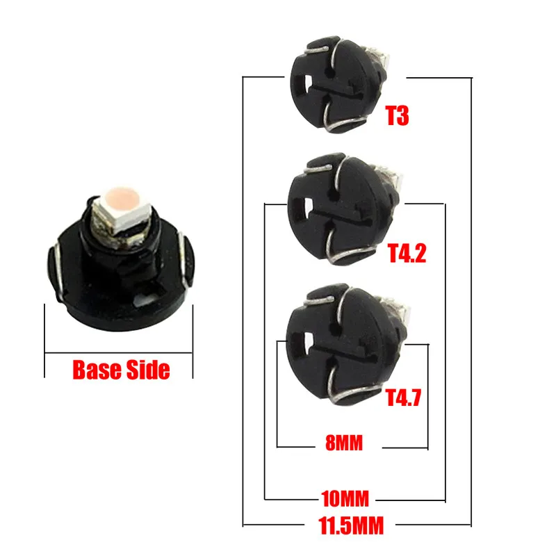 300 х Автомобильное белый T3 Neo Клин 1smd 1210 SMD 12В светодиодный блок приборной панели светильников и ламп накаливания