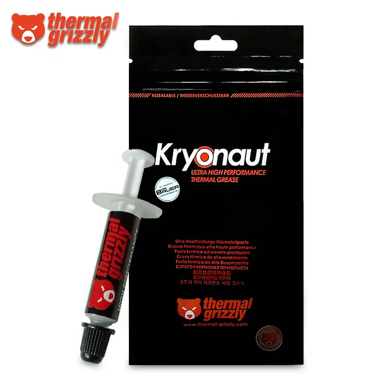 

Thermal Grizzly Kryonaut cpu thermal grease thermal grease desktop notebook cpu graphics thermal silica free Shipping