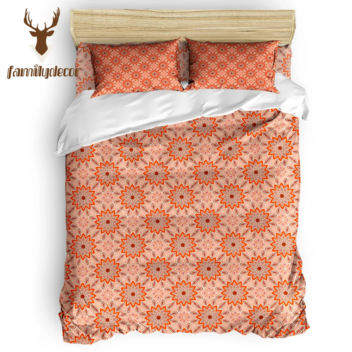 

FamilyDecor Bohemia Red and Pink Pattern Bohemia Bedding Set Luxury Comforter Bedding Sets 3D King Size Red Blue Cotton DHL Fr