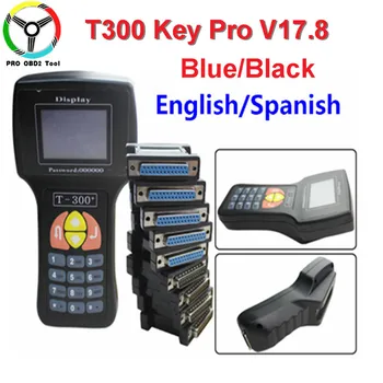 

Newest T300 Auto Key Programmer T 300 T-300 V17.8 Car Key Maker English Spanish Language Optional T Code Programmer