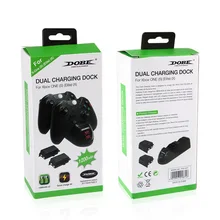 Двойной контроллер зарядное устройство для Xbox One/One S/One X/One Elite контроллер, зарядная станция Док-станция с 2 аккумуляторами