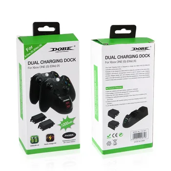 

Dual Controller Charger For Xbox One/One S/One X/One Elite Controller,Charging Station Dock W/2x Rechargeable Batteries