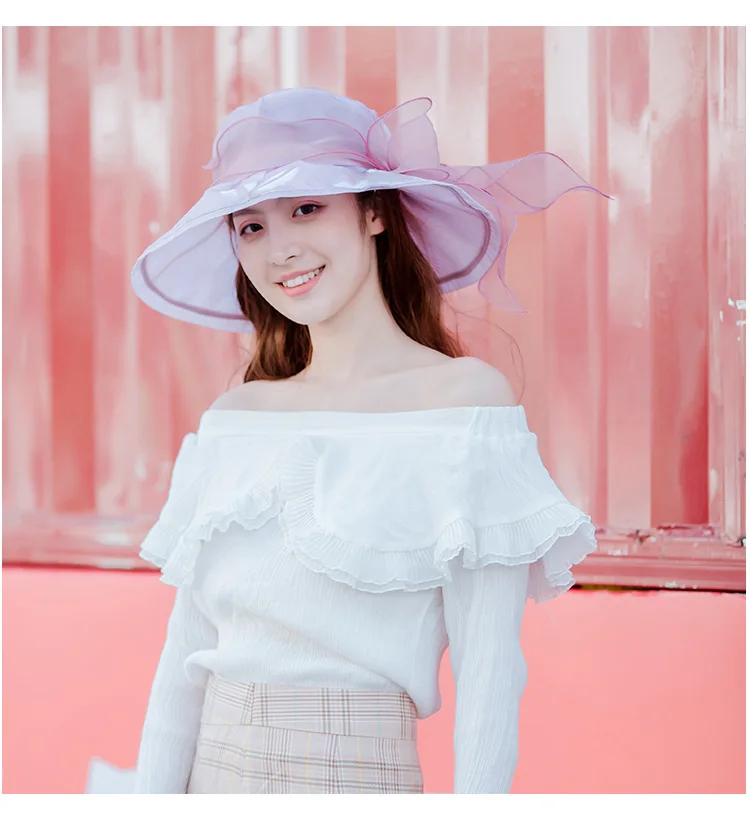 Новые женские солнечные шляпы для дам летняя Рыбацкая шляпа корейский солнцезащитный козырек морской отдых Солнцезащитная шляпа салфетка шапки бини