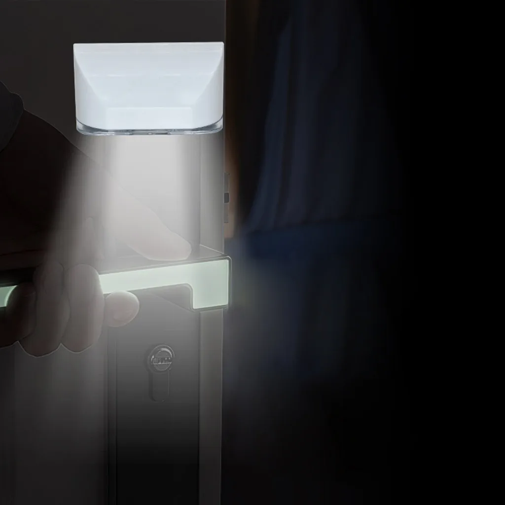 Светодиодный Интеллектуальный Дверной замок ключ для шкафа индукции небольшой ночной Светильник, лампа с датчиком человека инфракрасный датчик Фоточувствительный датчик s@ 20 - Испускаемый цвет: Холодный белый