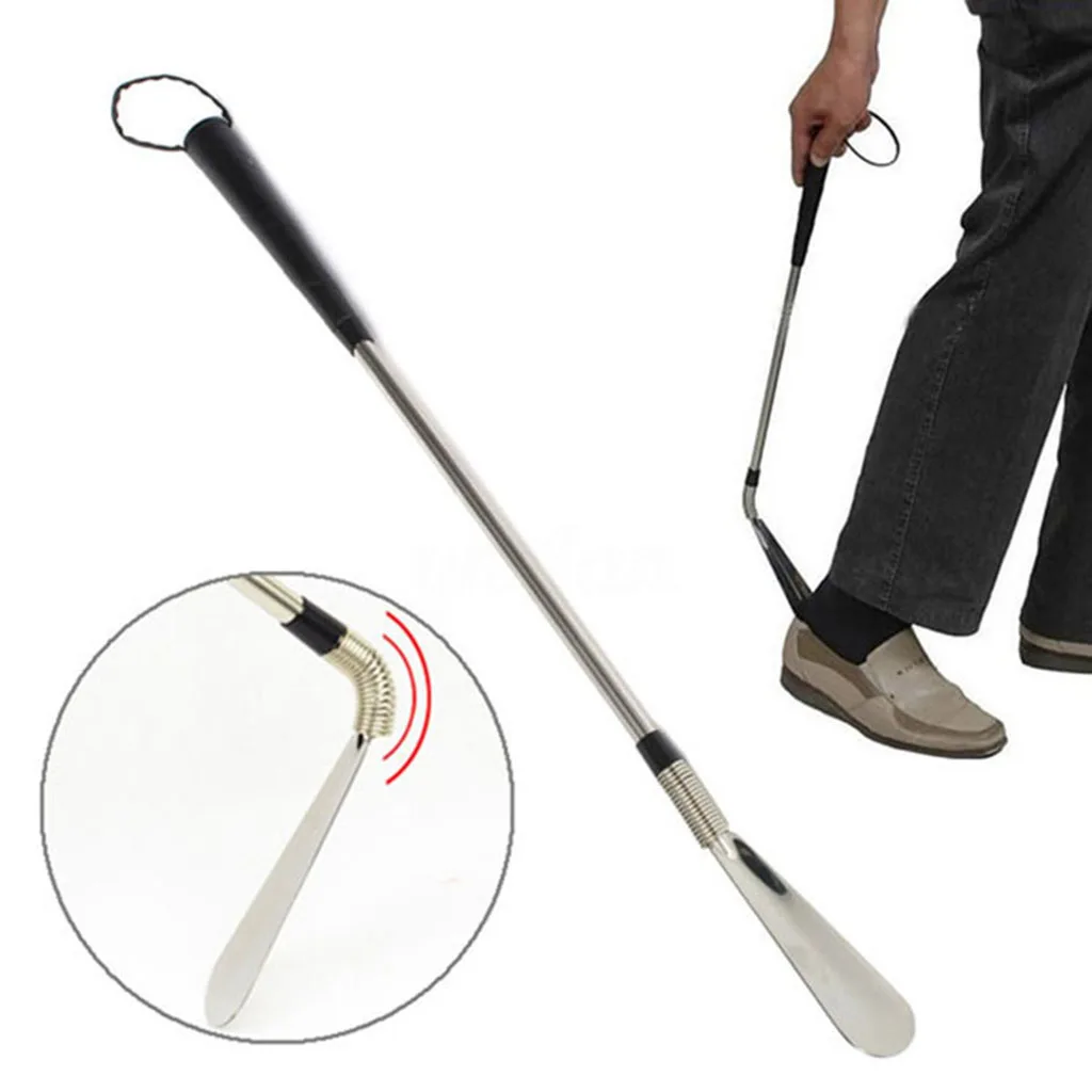 

Stainless Steel 24 inches Long Handle Shoehorn Flexible Metal Shoe Horn for Senior Pregnancy Women Men Kids