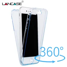 

LANCASE 360 Full Cover For iPhone 8 Case Clear Touch Front Back Cover Coque For iPhone 8 7 Plus X 10 6 6S Plus 5 5S Phone Cases