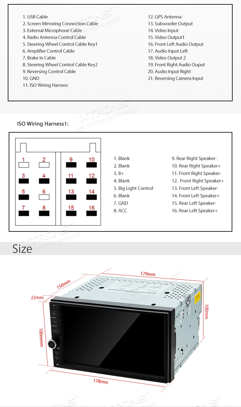 Perfect XTRONS 7 inch Android 7.1 Radio In Dash Universal Car Stereo Autoradio Player OBD DAB+Tuner GPS Navigate Steering Wheel No DVD 11