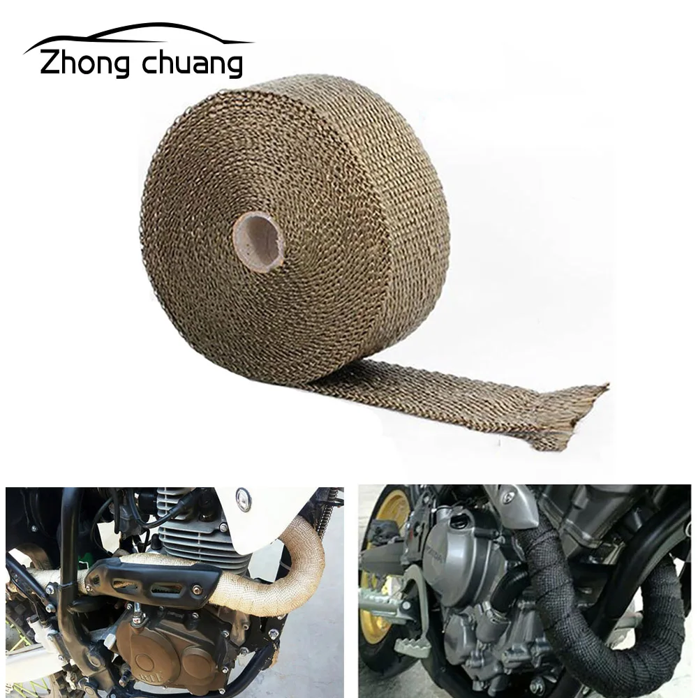 

10M 15M hot exhaust with exhaust pipe wrapped head heat-resistant cloth for motorcycle exhaust system with fixed belt heat