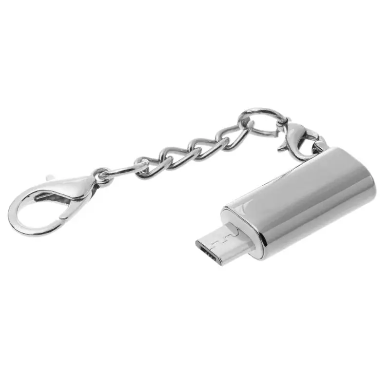 Адаптер-переходник для samsung Xiaomi Lightning 8 Pin Female to Micro USB Male - Цвет: Серебристый