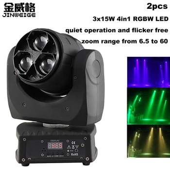 

Free Shipping 2pcs/lot Diamond Unique Effect 3x15W RGBW 4in1 Led Zoom Moving Head Light