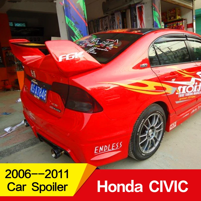 Используется для Honda CIVIC спойлер 2006-2011 года ABS Материал ciimo заднее крыло с цветным украшением специальный аксессуар для автомобиля refitt