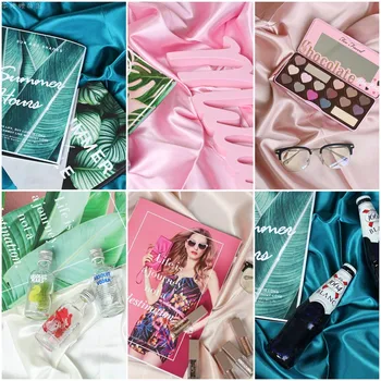 

INS Photography Backdrops Silk Cloth Mercerized Cloth fotografia Studio Photo Background Decorations Items for Jewelry Cosmetic