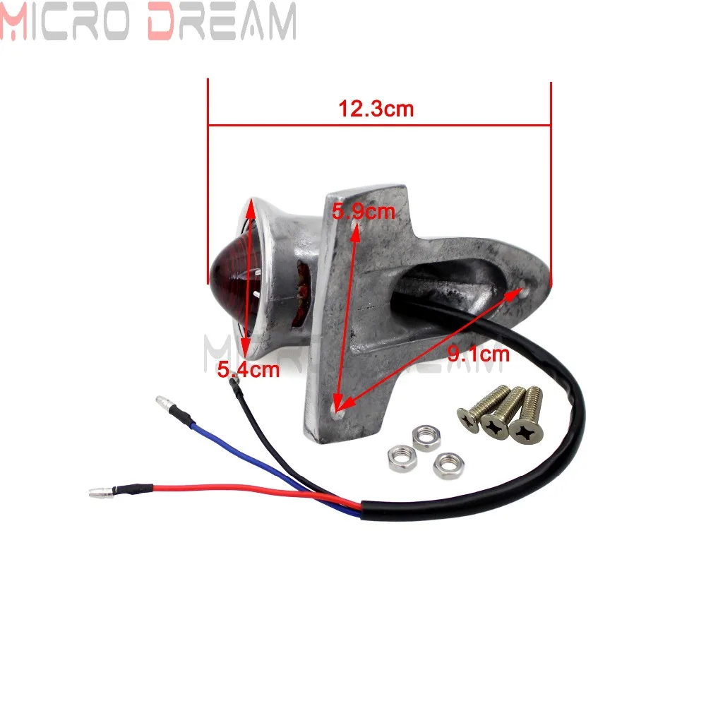 На заказ Ретро светодиодный задний фонарь винтажный мотоцикл задний стоп номерной знак свет w/кронштейн крепление для Harley Honda кафе гонщик