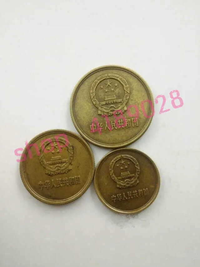 Третий набор Ренминби, монета Great Wall, 1984 1/2/5/Jiao, один набор. Коллекция монет