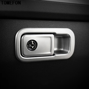 

TOMEFON 2pcs For Volkswagen VW Atlas Teramont 2017 2018 ABS Matte or Carbon Interior Storage Box Handle Bowl Cover Sticker