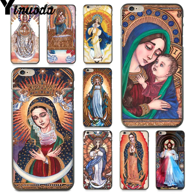 

Yinuoda For iphone 7 6 X Case Our Lady of Gate of Dawn mary Jesus loreto guadalupe Phone Case for iPhone 8 6S Plus X XS XR XSMAX