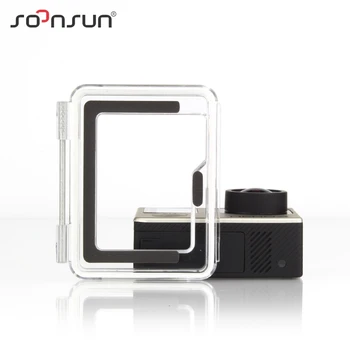 

SOONSUN For GoPro Accessories Back Open Skeleton Backdoor Replacement Touch Display Case Cover for Go Pro Hero 4 Silver Edition