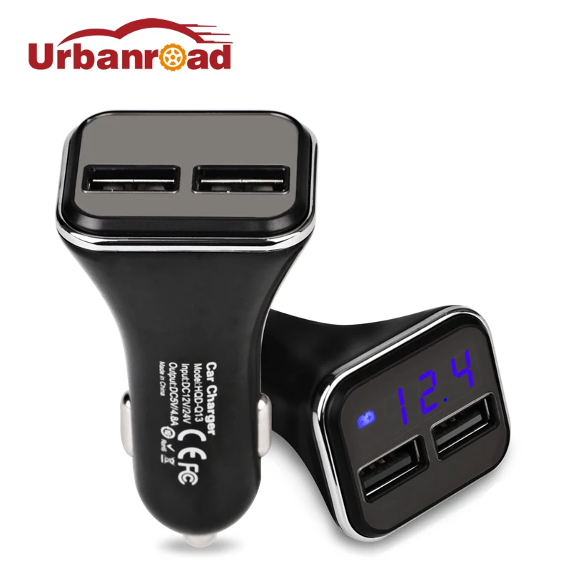 FISHBERG 5V 4.8A 2 USB Car Charger For Mobile Phone Car Charger Voltage