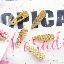 1 шт. корейские жемчужные Ретро винтажный геометрический водные заколки для волос в форме капли металлические золотые заколки для волос аксессуары для причесок Прямая