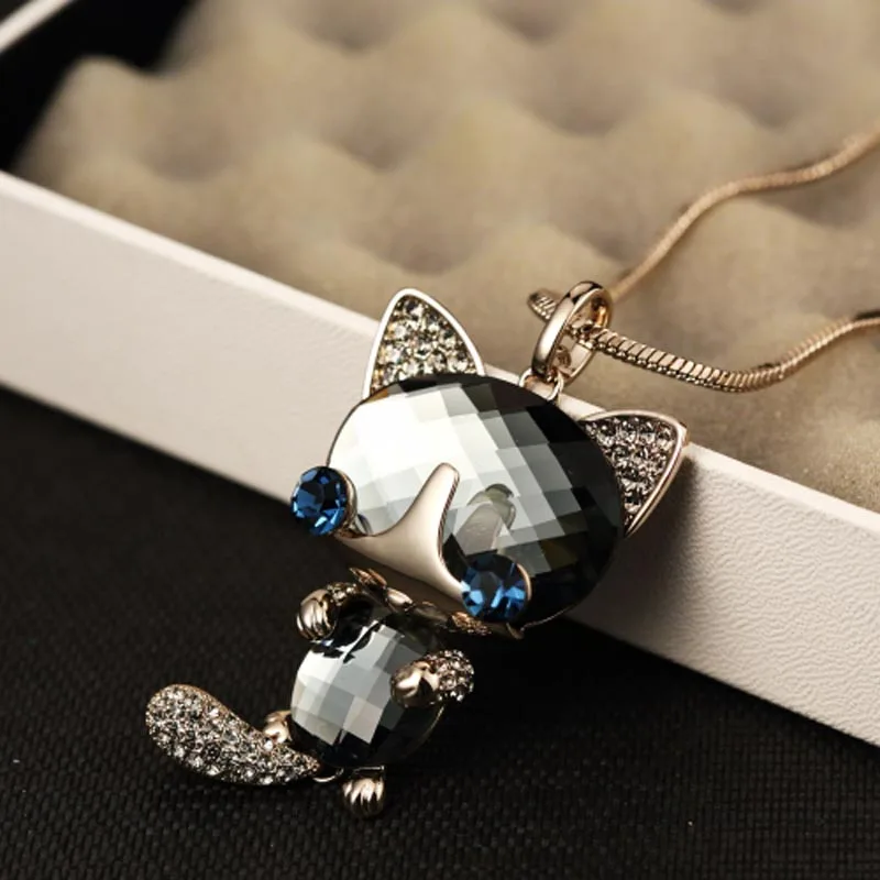 2015 New Style Cute Animal Necklace Cat Pendant For Girls / Young