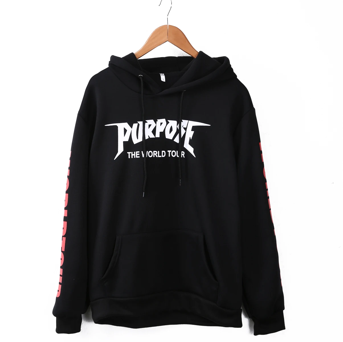 USA 2017 Justin Bieber Purpose The World Tour Hoodie Sweatshirt Black Unisex