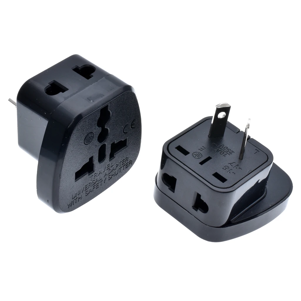 2pcs 2pins Plug adaptor ! Universal US UK EU to AU/NZ Power Plug Travel