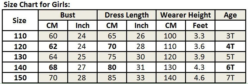 size-chart-for-girl-