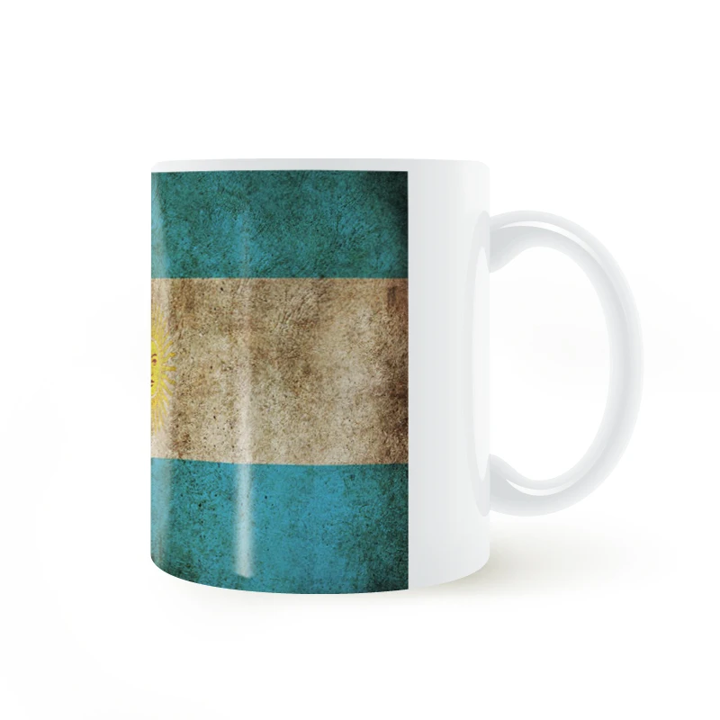 

Retro Argentina Flag Mug Coffee Milk Ceramic Cup Creative DIY Gifts Home Decor Mugs 11oz T1154