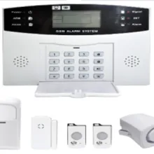 GSM сигнализация часы ЖК-дисплей датчик сигнализации двери