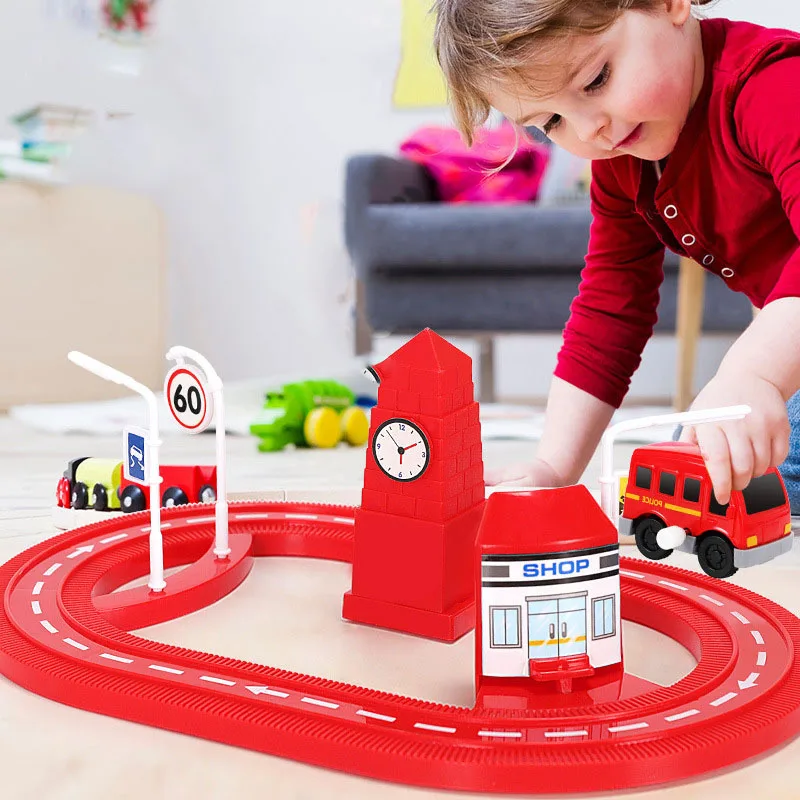 

New Winding Round Rail Car Toys Children's Educational Rail Car Cartoon Clockwork Toy Educational Children's Day Gifts