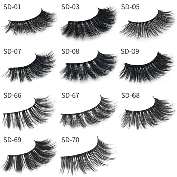 

2pcs Eyelashes 3D Mink Lashes Luxury Hand Made Mink Eyelashes Medium Volume Cruelty Free Mink False Eyelashes Upper Lashes